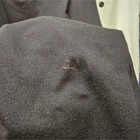 Betsey Johnson Performance cropped mesh strappy black leggings L - Picture 3 of 7